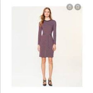 Tory Burch Musee Dress Maple Flower Cadina. Belt with brass d-ring.